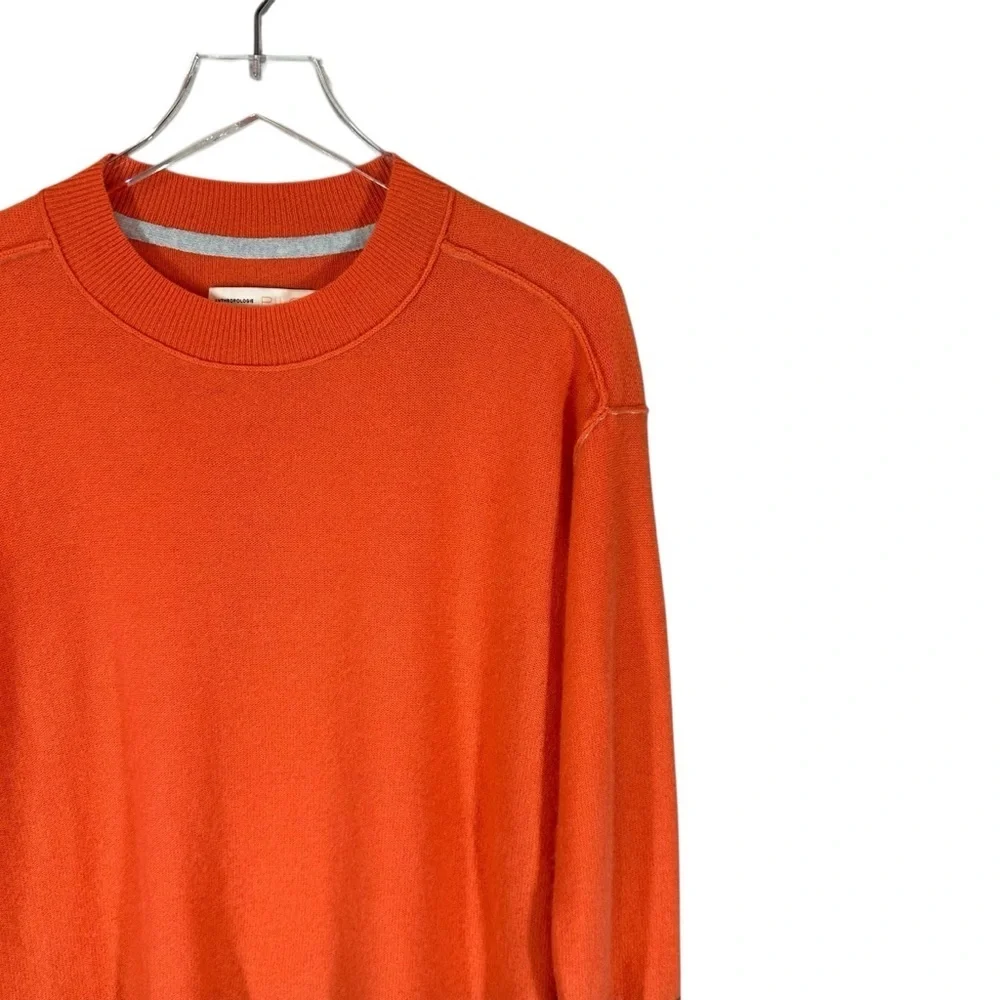 PILCRO from Anthropologie Women's XS Crewneck Sweater Orange Color Block